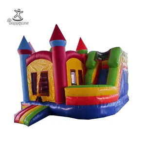 Factory direct sale wholesale Commercial PVC inflatable jumper bounce house with dry slide for Party rentals