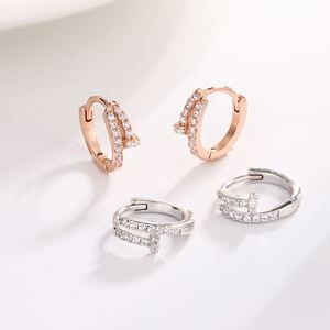 925 <b>Sterling</b> <b>Silver</b> <b>Hoop</b> Earrings Beautiful Earrings High Quality Women Earring Wedding Fine Jewelry Accessories Party Gift - Product Image 1