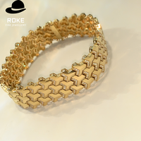 Bracelet géométrique en forme de flèche pour femme en or 9K-18K, incrusté de diamants de laboratoire ronds de 0,185 ct, bijoux de style moderne et nouveau