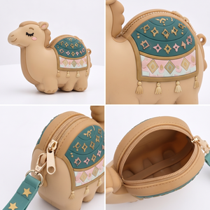 Portamonete in Silicone 3D a Forma di Animali Islamici, Cammello, Falco, Melagrana, Palma, Logo Personalizzato OEM, Portachiavi con Cerniera, Mini Portafoglio Regalo - Product Image 3