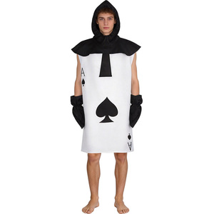 <b>Poker</b> Warrior Cosplay Costume Playing Card Suit Spades Ace Design For Game Anime Role Playing Adult Size <b>Set</b> - Product Image 1