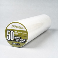 MEIGEER 50cm*20m Filet anti-fissures standard, toile de plâtre flexible en polyester pour plafond et mur en plâtre