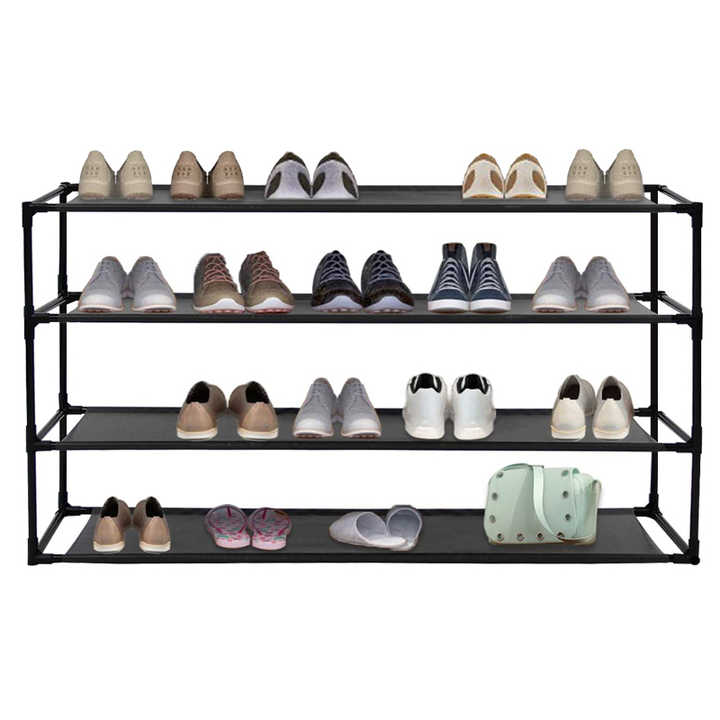 Shoe Shelf Organizer Rack Closet 2-Tier Stackable Shoe Rack Small