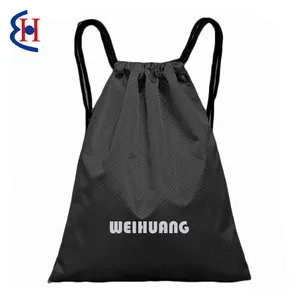 2024 heißer Verkauf Polyester Nylon Sport rucksäcke wasserdicht benutzer definierte Kordel zug Rucksack eigenes Logo