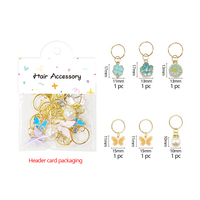 Shinein émail pendentif cheveux tresse pince or cheveux manchette anneaux Loc bijoux tresse Crochet accessoires cheveux bijoux Dreadlock perles
