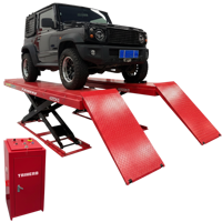 Pack garage 4-en-1 : Pont élévateur ciseaux, Démonte-pneus semi-automatique, Équilibreuse de roues, Alignement 3D des roues, Certifié CE, pour atelier 2026