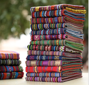 Жаккардовая ткань для женской юбки с узором в полоску, хлопковая Смешанная Цветочная жаккардовая ткань - Product Image 5