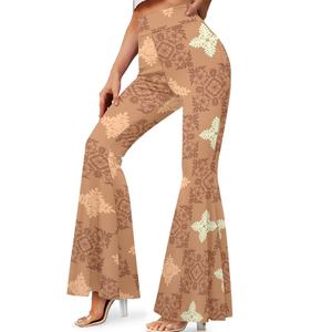 Suministro de fábrica, edredón Aloha personalizado, ajuste holgado, deportes para mujer, Fitness, secado rápido, pantalones acampanados de Yoga, estampado bajo demanda - Product Image 1