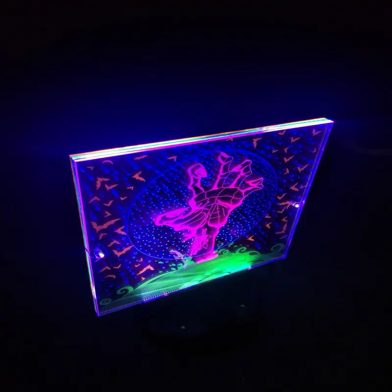 7 видов цветов изменяющийся Настольный светодиодный оптический Ночной светильник, акриловый 3D светодиодный ночник