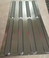 Tuiles tactiles en acier inoxydable 304/316 de haute qualité et dômes tronqués pavage métallique extérieur pour aveugle à l'intérieur du métro