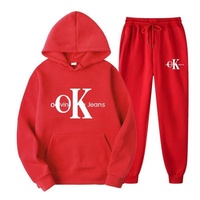 2025 Prix de Gros Tendance Lettres Imprimées Ensemble Homme Hoodie et Survêtement 2 Pièces Coupe-Vent pour Hiver