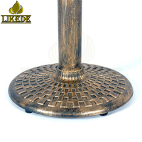 Table ronde en fonte et laiton style antique, base en métal