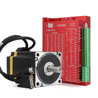 Driver Stepper Hybrid HSD86 Loop Tertutup 2-Fase 48V DC + Kit Motor 86HS Tanpa Kehilangan Langkah Torsi Tinggi NEMA 34 Servo Mudah