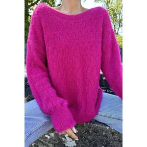 เสื้อไหมพรมสีบานเย็นสำหรับผู้หญิง แขนยาว สวมใส่สบาย ไม่เป็นขุย เกรด 12 GG - Product Image 2