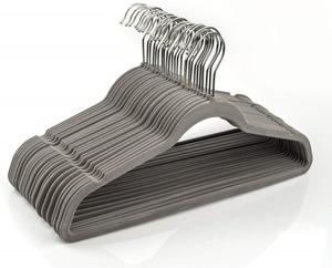 Nhung đen móc nhựa mỏng tiết kiệm không gian đổ xô Non-Slip nhung áo móc bán buôn - Product Image 2