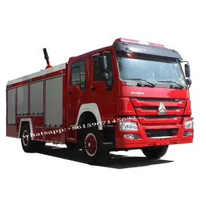 Tiêu chuẩn xe cứu hỏa Kích thước rhd Sino HOWO 4000-5000 lít xe cứu hỏa cổ để bán