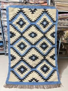 Prix chaud laine Jute Kilim tapis avec brodé géométrique Floral Design tapis tapis pour la maison hôtel vie et voitures Hot Sellrug - Product Image 2