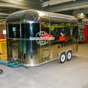 Stainless Steel Mobile Fast Food <b>Truck</b> with Sunshade Refrigerator Air Conditioner Camping Trailer for Snack Food-Rust Resistant - Product Image 5