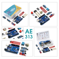 Kit Completo de Iniciación para Proyectos de Circuitos Electrónicos Educativos STEM con 98 Componentes Programables DIY, Módulo Básico R3 para Arduino