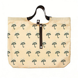 <b>Foldable</b> Polyester Shopping <b>Bag</b> With Handle,Cartoon Heat Transfer Custom Logo Printing,Large Capacity Compact Portable Tote <b>Bag</b> - Product Image 4