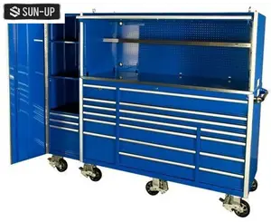 86inch cơ khí thép Glide ngực modertool hộp/Nặng dutytool lưu trữ với Side Locker công cụ tủ