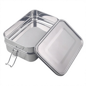 Boîte à lunch rectangulaire en acier inoxydable de qualité alimentaire, multifonctionnelle, moderne, étanche, écologique, sans BPA, la plus vendue 1 - Product Image 2