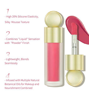 Rubor Líquido Multifuncional Personalizado con Logotipo, para Mejillas y Labios, Resistente al Agua, de Larga Duración, con Alta Pigmentación, Color Cambiante, Acabado Terciopelo - Product Image 4