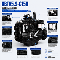 Moteur diesel de construction lourde SCDC Cums 6BTA5.9-C150, 150 CV, unité de puissance turbo fiable pour excavatrice, équipement de développement terrestre