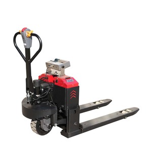 Transpaleteira Elétrica Escalonada com Capacidade de 2000kg, Impressora de Etiquetas Integrada para Inventário Eficiente em Uso Externo - Product Image 1