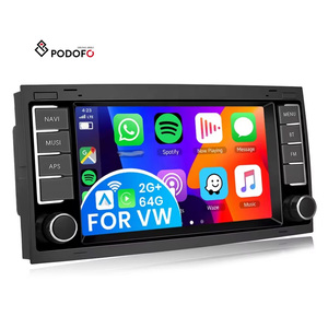 Autoradio Android Podofo 7'' avec CarPlay/Android Auto sans fil, GPS, WIFI, FM, RDS pour Volkswagen/Touareg/Transporter Ts Multivan - Product Image 1