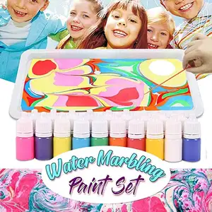 Набор для рисования мраморных красок для детей и взрослых, инструменты для рисования своими руками, Мраморная краска в воде