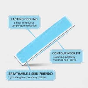 Parche de gel refrescante para el cuello, parche refrescante para el cuerpo, hipoalergénico, amigable con la piel, para el cuidado diario - Product Image 1