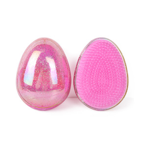 Egg Shape Hair Comb For Easter Decoration With Iridescent Color And Glitter Finish For General Population Indoor Use - Product Image 2