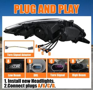 Faros Delanteros LED MOCELL para Automóviles, Faros Delanteros con Luces de Circulación Diurna, Faros Modificados para Toyota Corolla 2011 2012 2013 Tipo USA - Product Image 3