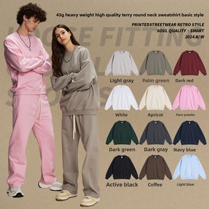 2024 primavera otoño nueva <span class=keywords><strong>marca</strong></span> <span class=keywords><strong>de</strong></span> moda americana <span class=keywords><strong>sudaderas</strong></span> con capucha para hombres 430g peso pesado cuello <span class=keywords><strong>de</strong></span> rizo Color sólido estilo básico - Product Image 2