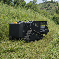 Mesin Pemotong Rumput Crawler Karet Termurah di Dunia 195CC Mesin Diesel Mini Robot Pemotong Rumput untuk Taman