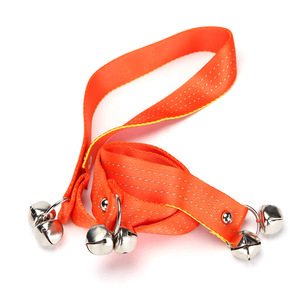 Collier d'entraînement réglable en nylon avec clochette pour chien, couleur orange - Product Image 3