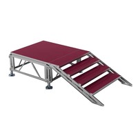 Événements en plein air, plate-forme d'assemblage Portable en aluminium sans Surface avec mains courantes