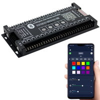 Dc 12V 24V PIR capteur lumières d'escalier 30 canaux contrôleur de bande 2 en 1 auto Step Lamp APP control IC running Strip dimmer