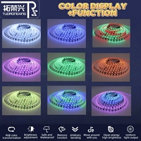 Bande lumineuse LED flexible TRX DMX512 DC24V avec télécommande RGB, bande lumineuse LED SMD 5050 RGB étanche intelligente pour la décoration