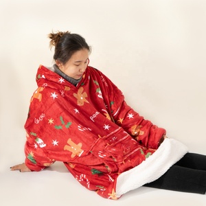 Coperta Indossabile con Cappuccio e Maniche - Coperta Sherpa con Cappuccio per Adulti, Regalo Caldo per Mamma e Donne, Felpa Invernale con Cappuccio - Product Image 4