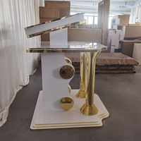Banc de table d'église en acrylique exquis, personnalisé, salle de conférence, conférence, discours, présentation de luxe