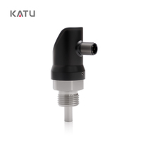 Sensor de Flujo de Agua Compacto KATU FS220, Sonda de Acero Inoxidable 304, Conector M12, 12-30V DC