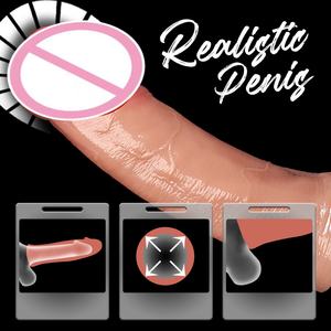 100% ซิลิโคนดิลโด้หมาป่าแบบหนาและยาวเหมือนจริงสำหรับผู้ชายกันน้ำได้ช่วยขยายขนาดองคชาติให้น้ำค้างในฝัน - Product Image 1