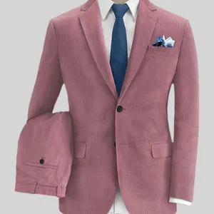 2023 traje de negocios de una sola botonadura de alta calidad de primavera para hombre/chaquetas informales de pana ajustadas para hombre, esmoquin de moda para hombre