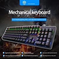 Clavier de jeu mécanique USB AULA F2088 Punk - Nouveau clavier de taille standard 104 touches avec rétroéclairage Ombre filaire pour ordinateur de bureau et ordinateur portable