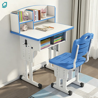 Ensemble de bureau et de chaise réglable en hauteur XYJ, fabricant original moderne, avec bibliothèque, mobilier scolaire, table d'étude pour enfants