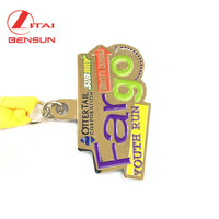 Médaille de sport en métal vierge personnalisable par sublimation, 3D, dorée, pour marathon, vente en gros à prix abordable