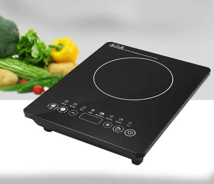 Mini stufa portatile Touch Control prezzo di fabbrica cristallo nero uso domestico cucina a induzione