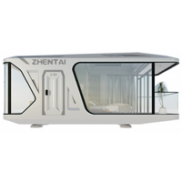 Ventes directes d'usine de haute qualité de péniche en aluminium flottante préfabriquée de luxe pour les capsules d'espace aquatique de divertissement